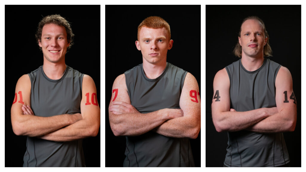 Евгений Генин (№101), Кирилл Бельский (№97) и Никита Ушнев (№14) прошли два испытания в финале третьего сезона шоу «Титаны» на ТНТ