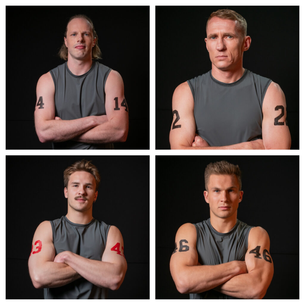 Никита Ушнев (№14), Эдуард Трояновский (№22), Алексей Яшанькин (№43) и Александр Сычугов (№46) вышли в финал третьего сезона «Титаны» на ТНТ