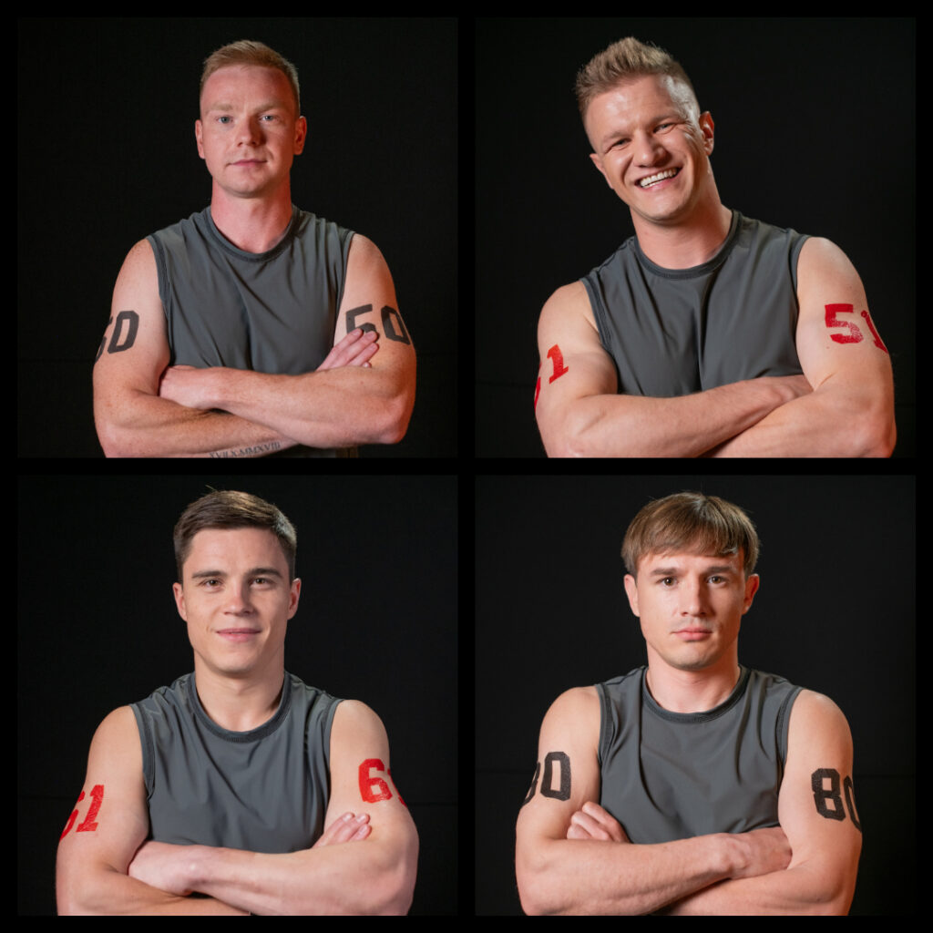 Артем Бабаев (№50), Дмитрий Огнерубов (№51), Никита Нагорный (№61) и Владимир Чайка (№80) вышли в финал третьего сезона «Титаны» на ТНТ