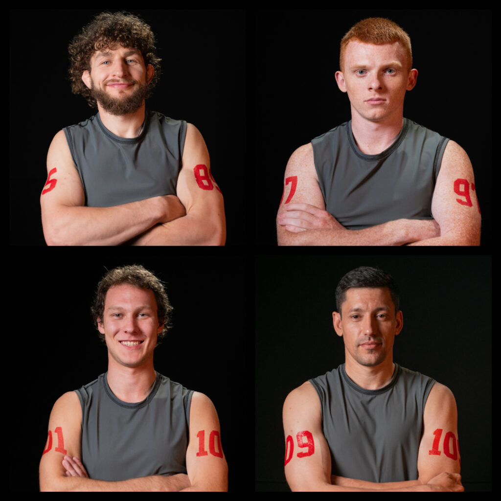 Александр Земляков (№85), Кирилл Бельский (№97), Евгений Генин (№101) и Алексей Денисенко (№109) вышли в финал третьего сезона «Титаны» на ТНТ