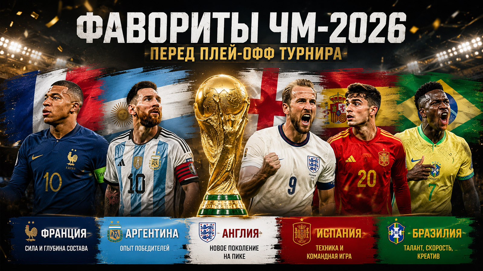 Кто выиграет ЧМ 2026: фавориты перед плей-офф — в Испанию уже не верят